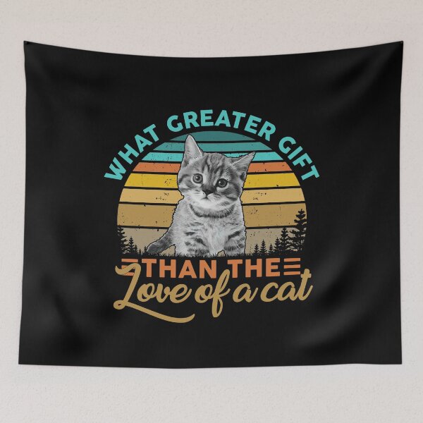 Item preview, retro vintage What Greater Gift than the Love of a Cat best gift idea for cats lovers  2022 designed and sold by Live  Today.