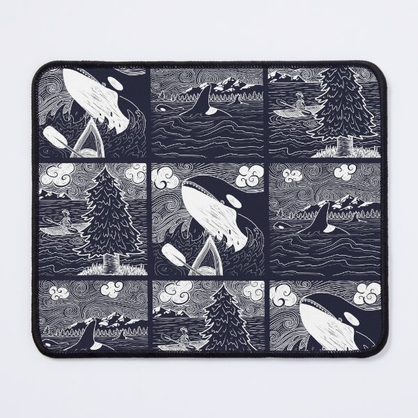 Item preview, Orca Encounter 2- Digital Block Print designed and sold by paintedpansy.