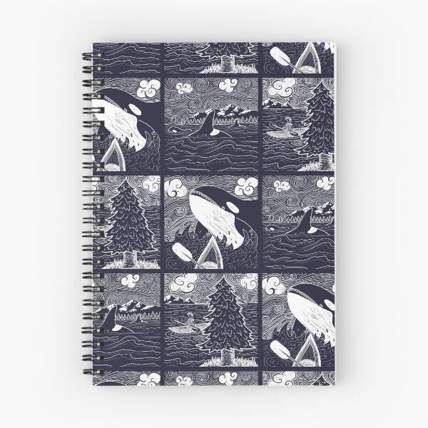 Item preview, Orca Encounter 2- Digital Block Print designed and sold by paintedpansy.