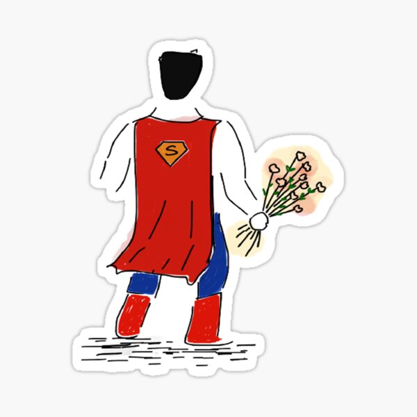 super-romantic-hero-sticker-for-sale-by-lilenhanmei-redbubble