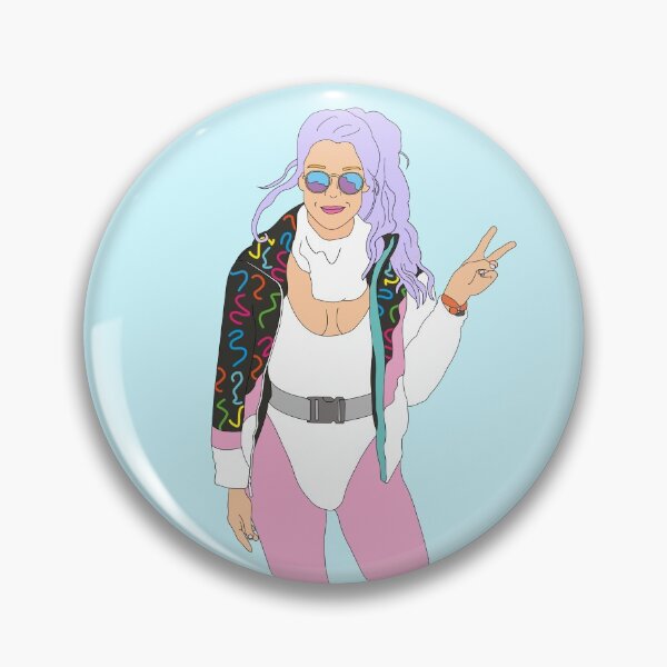 Item preview, violet purple hair ski girl vintage skiing 80's designed and sold by Captain-Jackson.