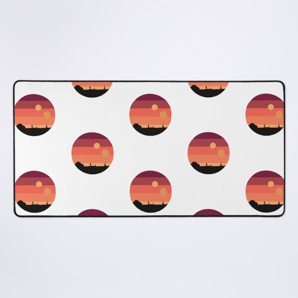 Vista previa del artículo con la obra «Atardecer en Tatooine», diseñado y vendido por TheNerdyMarket.