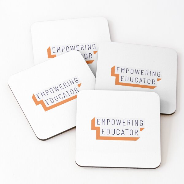 Item preview, Empowering Educator Orange White Mininalist Teacher Museum Education designed and sold by InterpreTees.