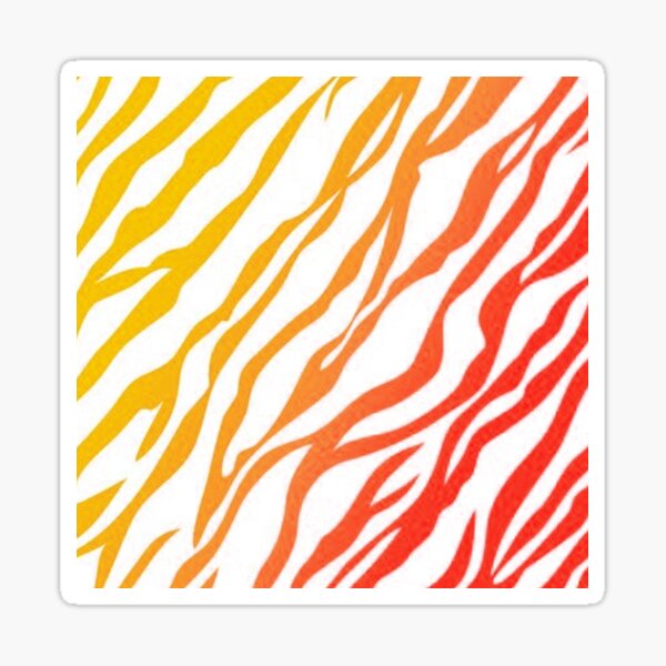 Zebra Yellow And Orange Sticker By Elf2 Redbubble 8652