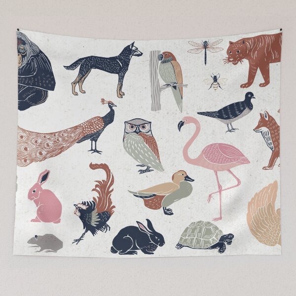 Item preview, Linocut Animal Print designed and sold by huntleigh.