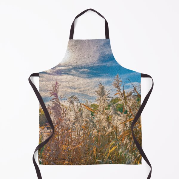 Item preview, Field of common reeds under the evening sun light - designed and sold by FelCastro.