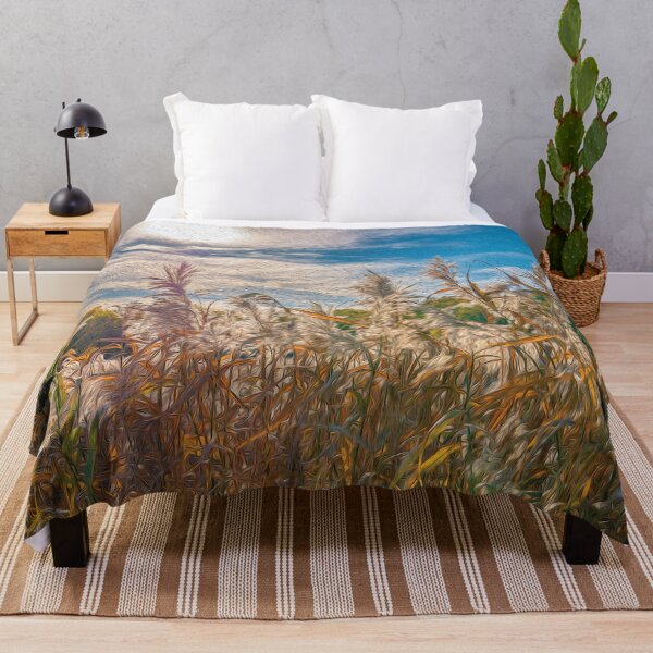 Item preview, Field of common reeds under the evening sun light - designed and sold by FelCastro.