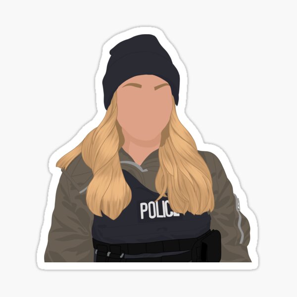 Vista previa del artículo con la obra «Hailey Upton Policía de Chicago», diseñado y vendido por erinsartstuffs.