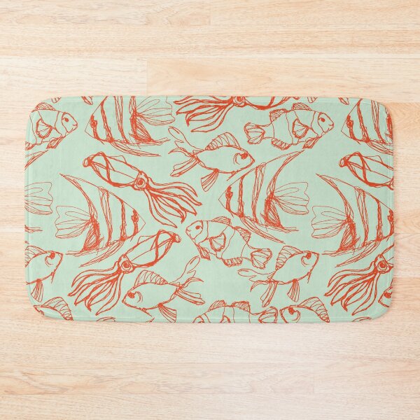 Item preview, Underwater Fish- Coral on off-white designed and sold by PaintInTheNight.