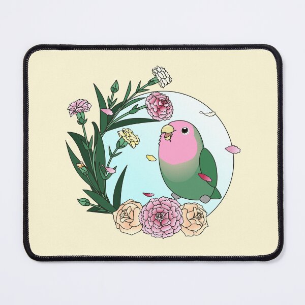 Item preview, Pinky the Lovebird (Pink Flower Variation) designed and sold by Musey Art.