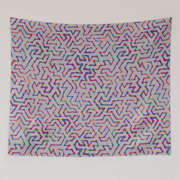 Item preview, gray rainbow turing pattern designed and sold by Michelle Clay.