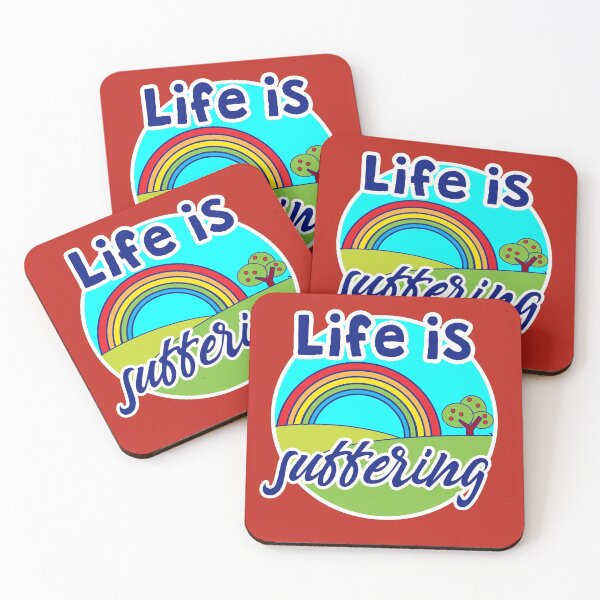 Item preview, Life Is Suffering ironic funny paradox depression designed and sold by incurablehippie.