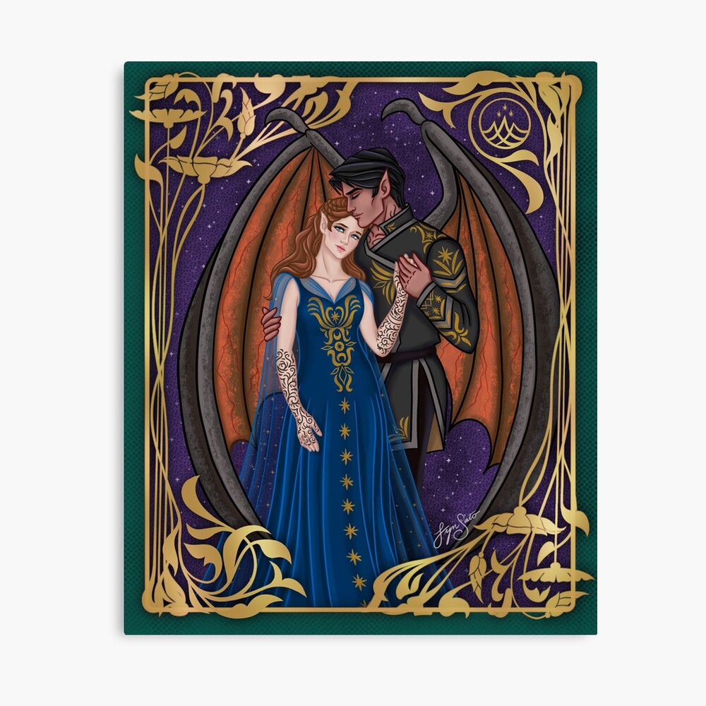 Finished Feyre and Tamlin from the ACOTAR coloring book : r/acotar
