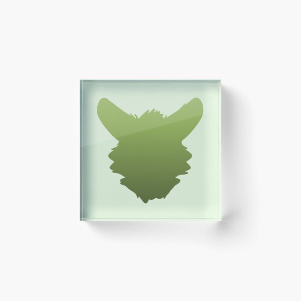 Item preview, Fursuit Head Silhouette (Lime Green Fade) designed and sold by ThatMooGuy.