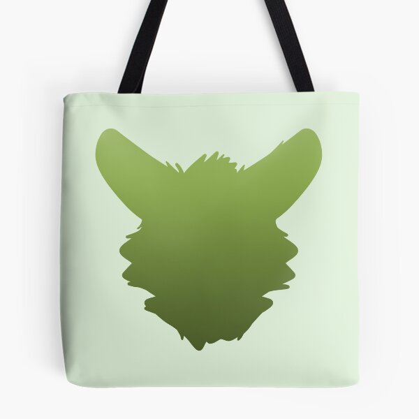 Artikelvorschau, Fursuit Kopf Silhouette (Limonengrün Fade) entworfen und verkauft von ThatMooGuy.