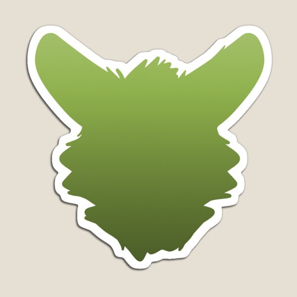Artikelvorschau, Fursuit Kopf Silhouette (Limonengrün Fade) entworfen und verkauft von ThatMooGuy.
