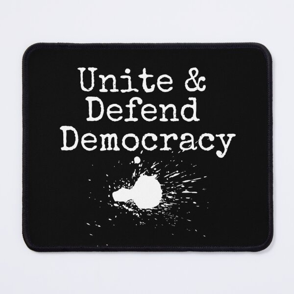 Item preview, Unite & Defend Democracy Political Text Design designed and sold by EarthArtDesigns.