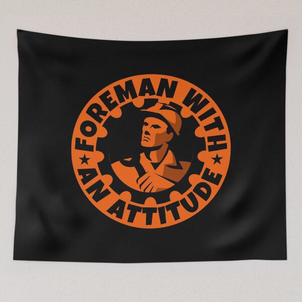 Item preview, Foreman With An Attitude Helmet Decal Hard Hat Awesome Job Gift designed and sold by Shop signer.