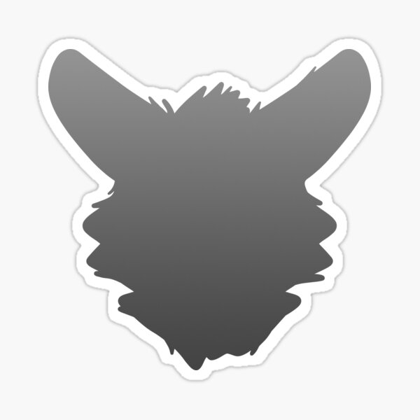 Item preview, Fursuit Head Silhouette (Grey Fade) designed and sold by ThatMooGuy.