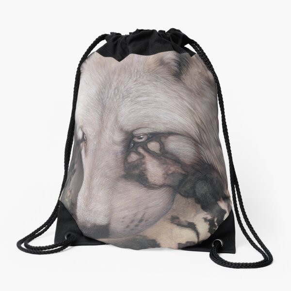 Black vision Drawstring Bag