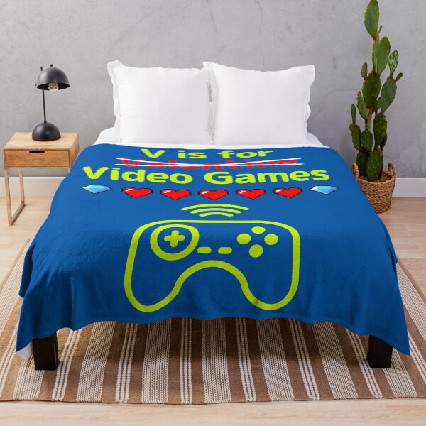 Item preview, V is for Video Games - Funny Valentines Day designed and sold by DesignByLeo.