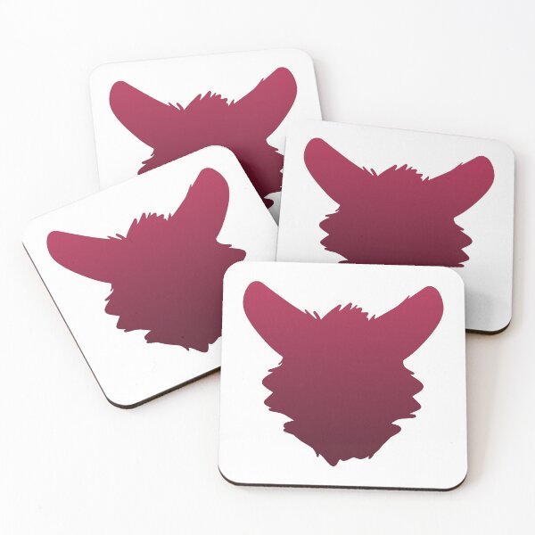 Item preview, Fursuit Head Silhouette (Cherry Red Fade) designed and sold by ThatMooGuy.