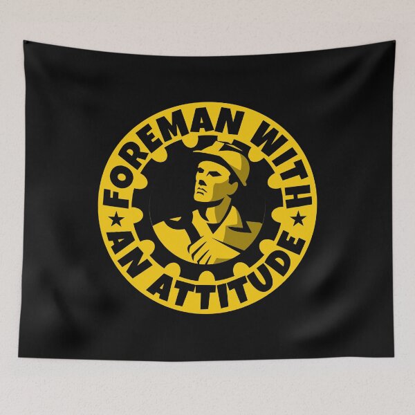 Item preview, Foreman With An Attitude Helmet Decal Hard Hat Awesome Job Gift designed and sold by Shop signer.