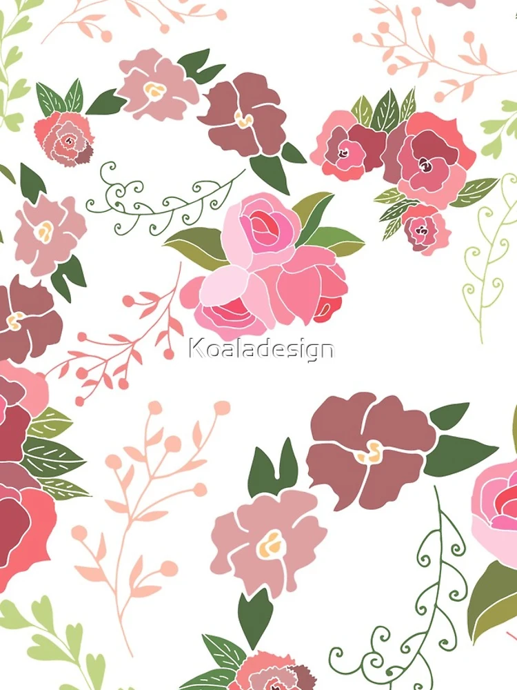 Thumbnail 4 of 4, iPhone Case, Pink Roses Pattern designed and sold by Koaladesign.