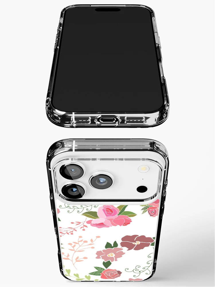 Thumbnail 3 of 5, iPhone Case, Pink Roses Pattern designed and sold by Koaladesign.