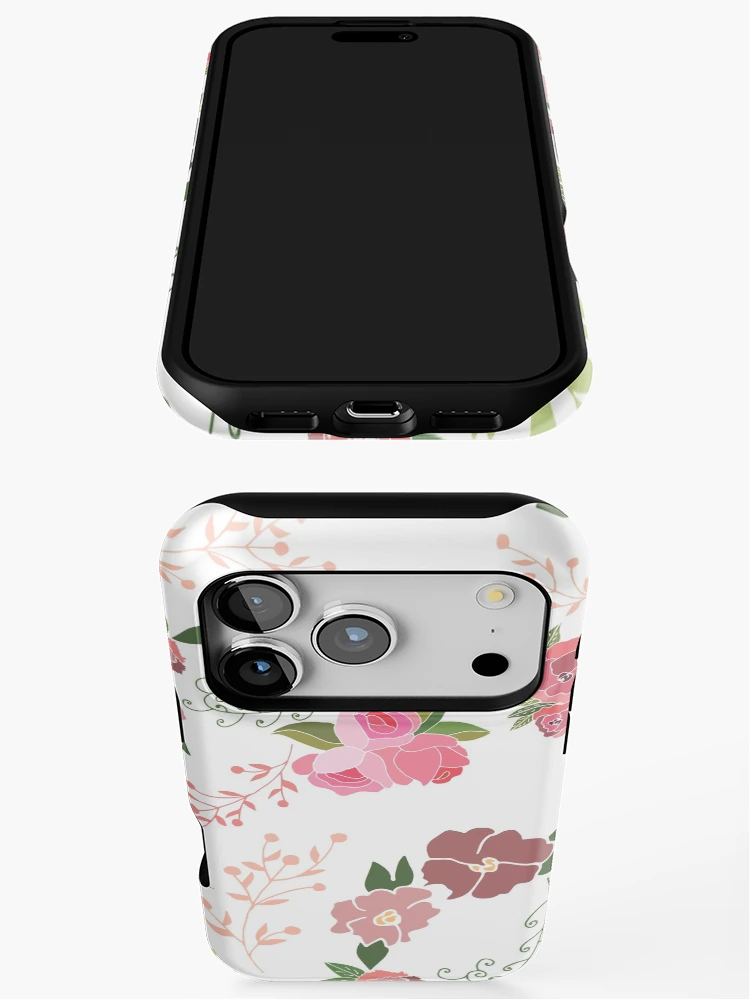 Thumbnail 3 of 4, iPhone Case, Pink Roses Pattern designed and sold by Koaladesign.