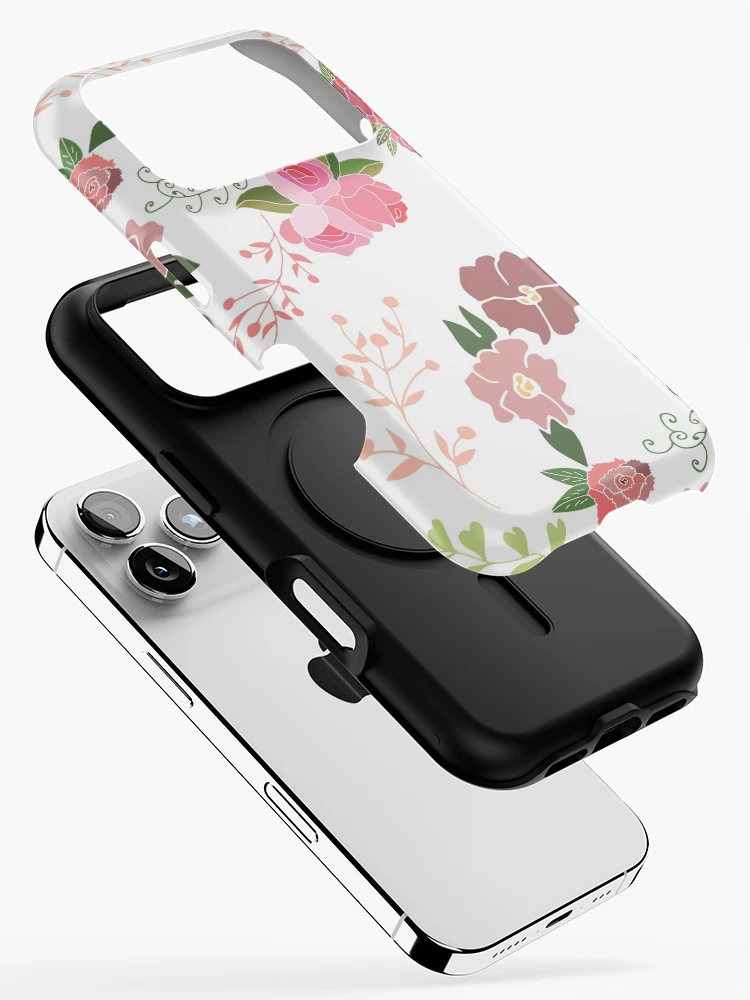 Thumbnail 2 of 4, iPhone Case, Pink Roses Pattern designed and sold by Koaladesign.