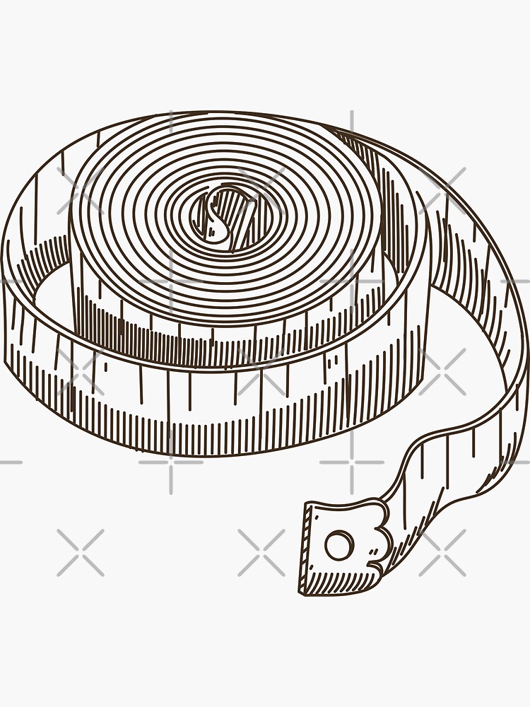 Tailoring Measure Tape  Sticker for Sale by sunilbelidon