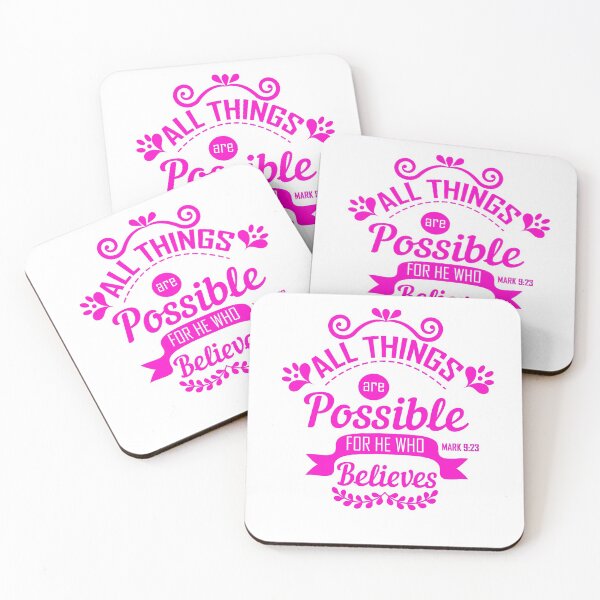 Item preview, All Things Are Possible - Pink designed and sold by GODS4US.