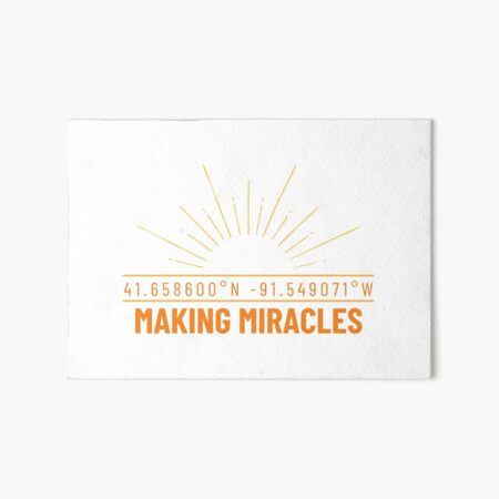 Making Miracles UISFCH's Coordinates Art Board Print