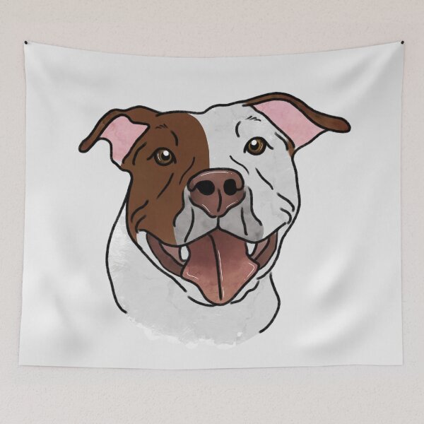 Item preview, Happy Go Lucky Pit Bull (updated version) designed and sold by rmcbuckeye.