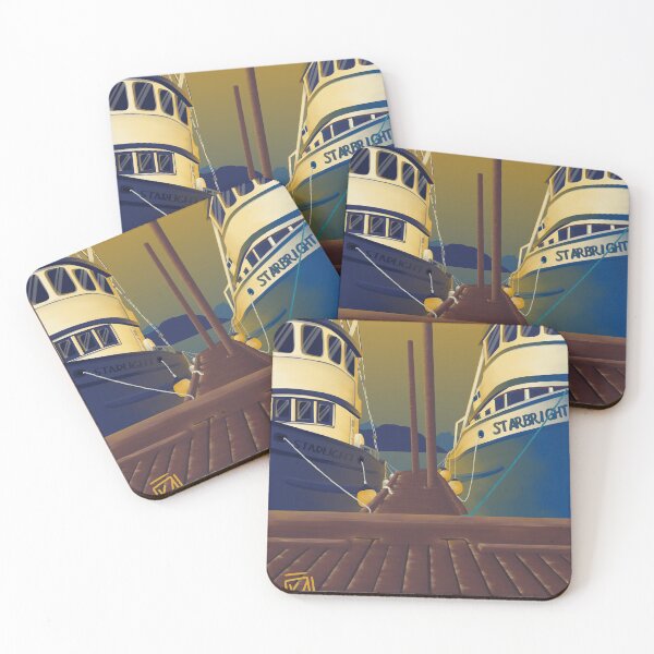 Item preview, Sunset Fishing Boats  designed and sold by Krystal  Thomas.