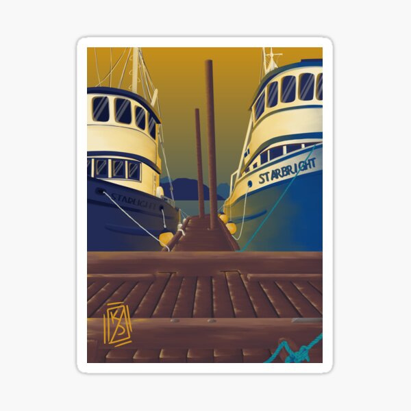 Item preview, Sunset Fishing Boats  designed and sold by Krystal  Thomas.