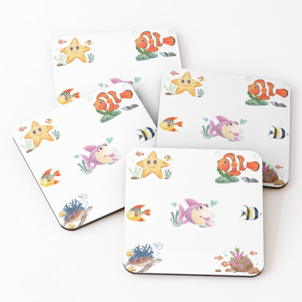Item preview, Cute Nautical Tropical Fish and Underwater Creatures designed and sold by silviaol.