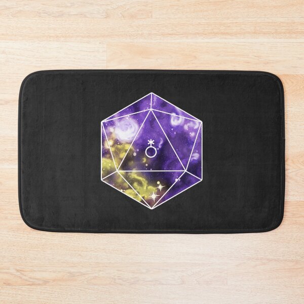 Item preview, Nonbinary Pride Galaxy D20 designed and sold by Ravenwood135.