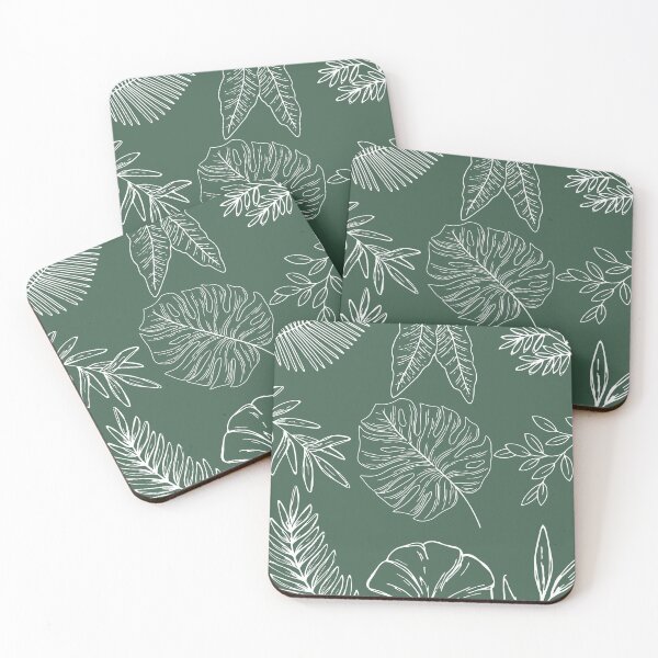 Item preview, Green and White Foliage Background designed and sold by indepthdesigns.
