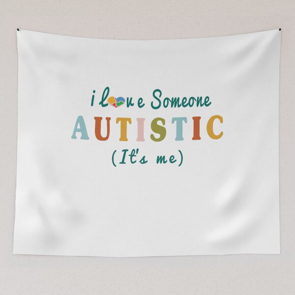 Item preview, I Love Someone Autistic (It's Me) Funny Neurodivers Brain Autistic Quote  designed and sold by Morja2015.
