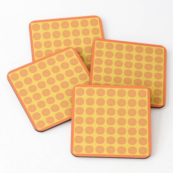 Item preview, Oranges in typical Finnish designstyle, simple repeating pattern in orange and yellow. designed and sold by marina63.