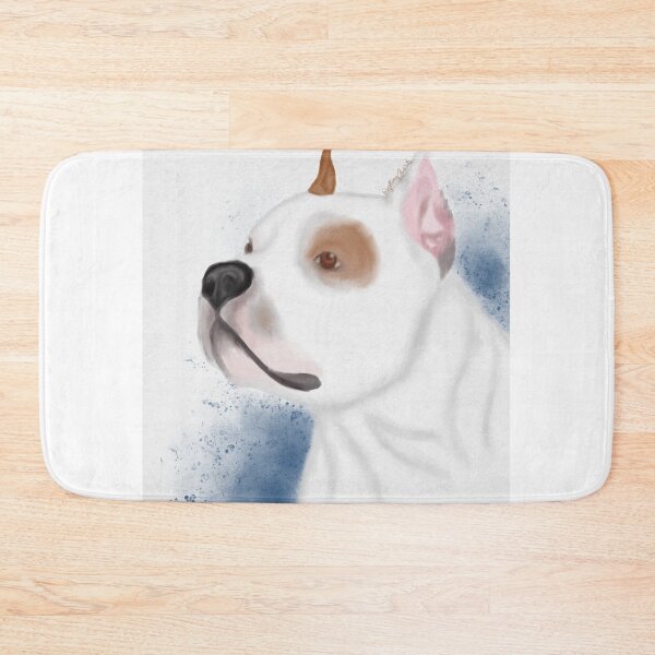 Item preview, American Staffordshire Watercolor headshot portrait designed and sold by YitingZarts.