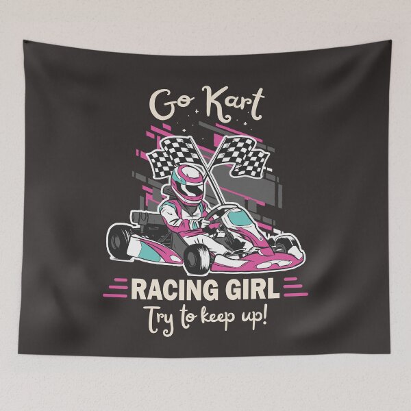 Item preview, Go Kart Racing Girl Track Art designed and sold by MrEddie10.