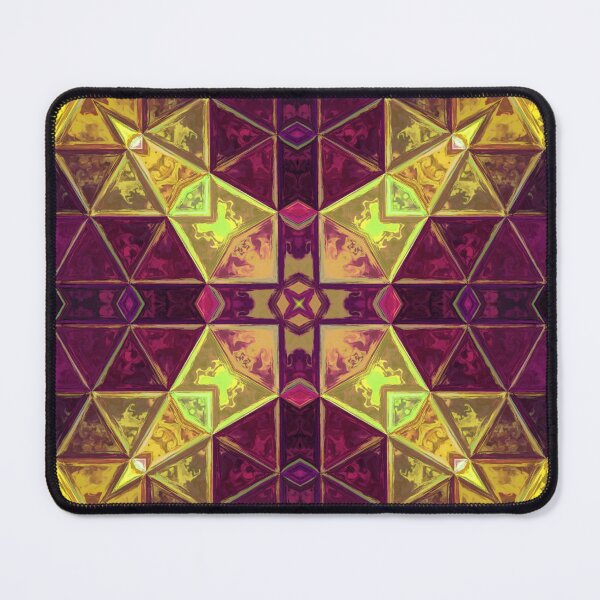 Item preview, Mosaic Kaleidoscope Square Purple and Yellow designed and sold by WormholeOrbital.