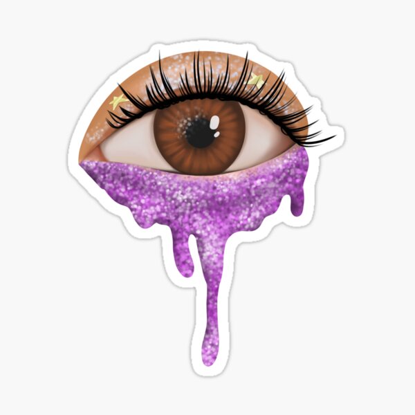 "Euphoria glitter tears " Sticker for Sale by spicyydesigns Redbubble