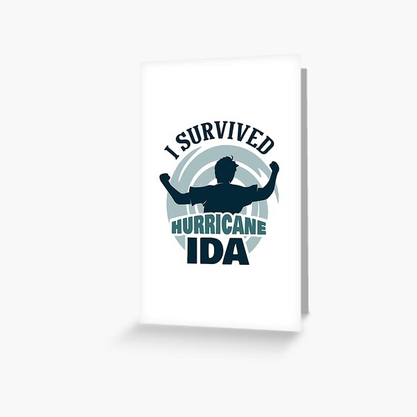 Vista previa del artículo con la obra «Sobreviví al huracán IDA - sobreviviente de IDA», diseñado y vendido por EtalerHollow.