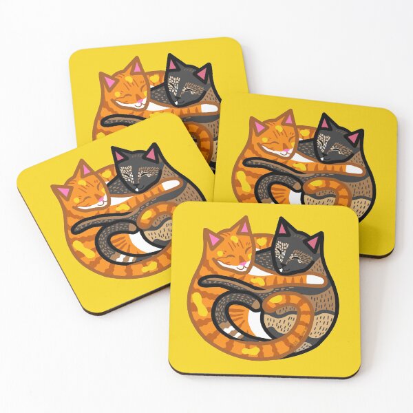 Item preview, Jorts and Jean Cuddling Cats - Buttered designed and sold by JesseIrwinArt.