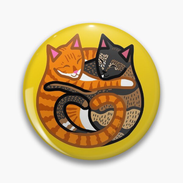 Item preview, Jorts and Jean Cuddling Cats designed and sold by JesseIrwinArt.