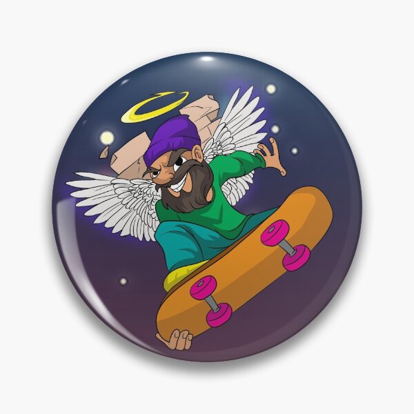Item preview, Angel Skateboarding Hipster designed and sold by BlackSheepEllis.